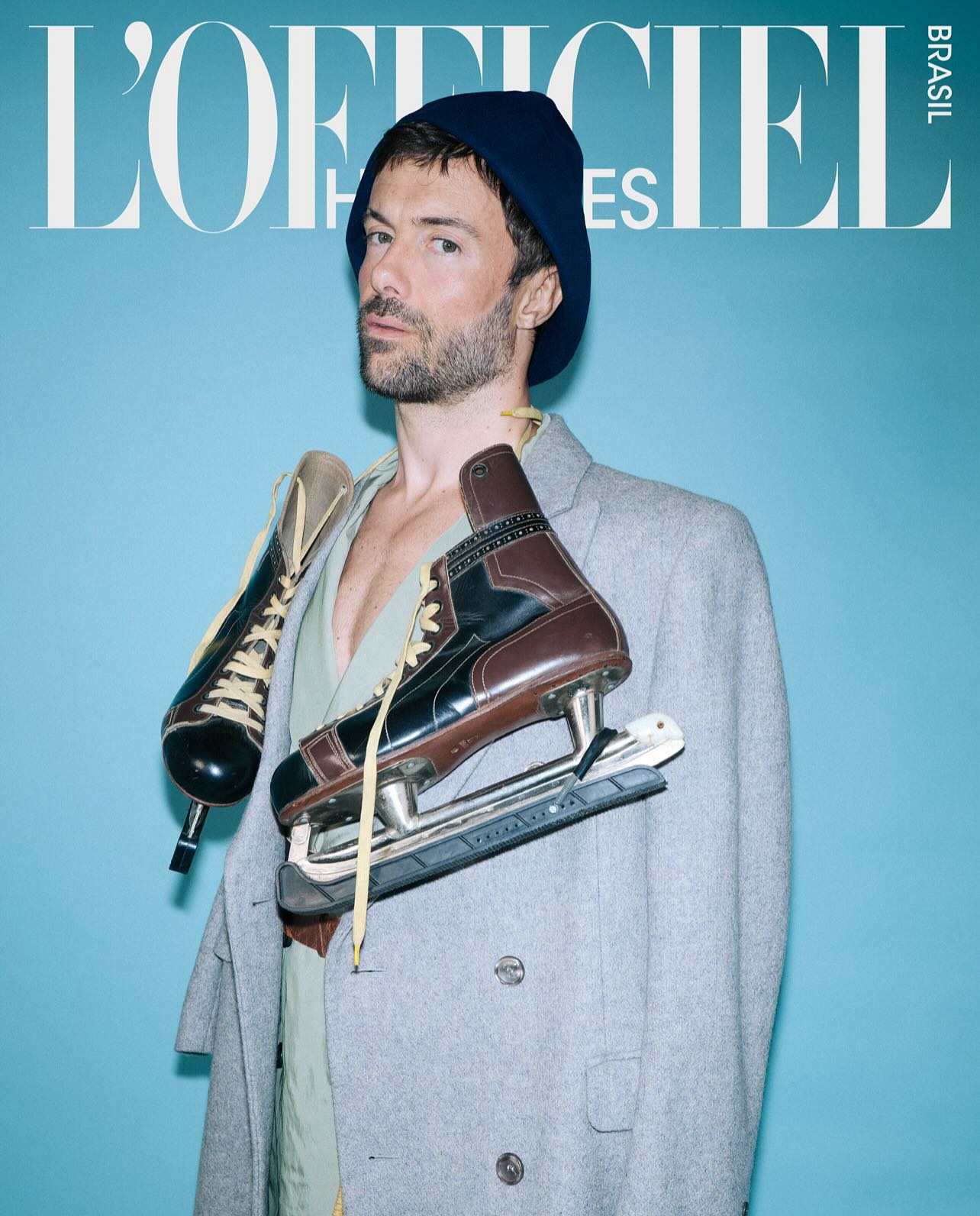 Kayky Brito na capa de L’Officiel Hommes Brasil com styling de Michael Juvêncio